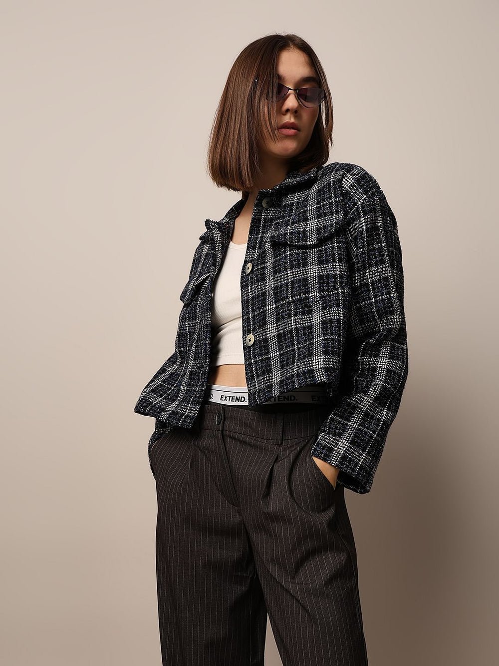 BLUE TWEEN TEXTURED JACKET