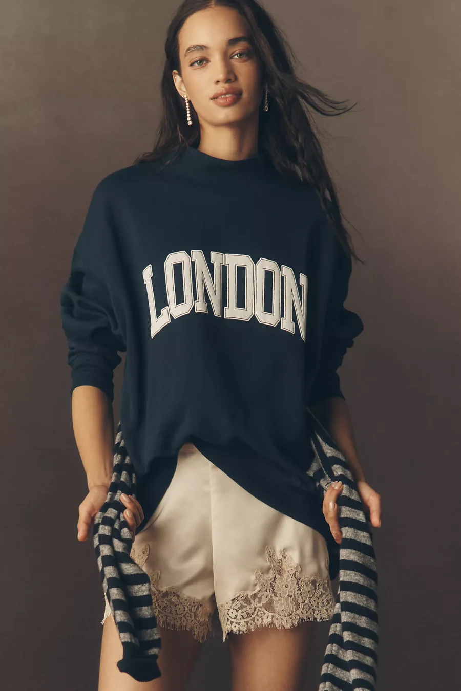 BY SOHO MOCK-NECK CITY SWEATSHIRT