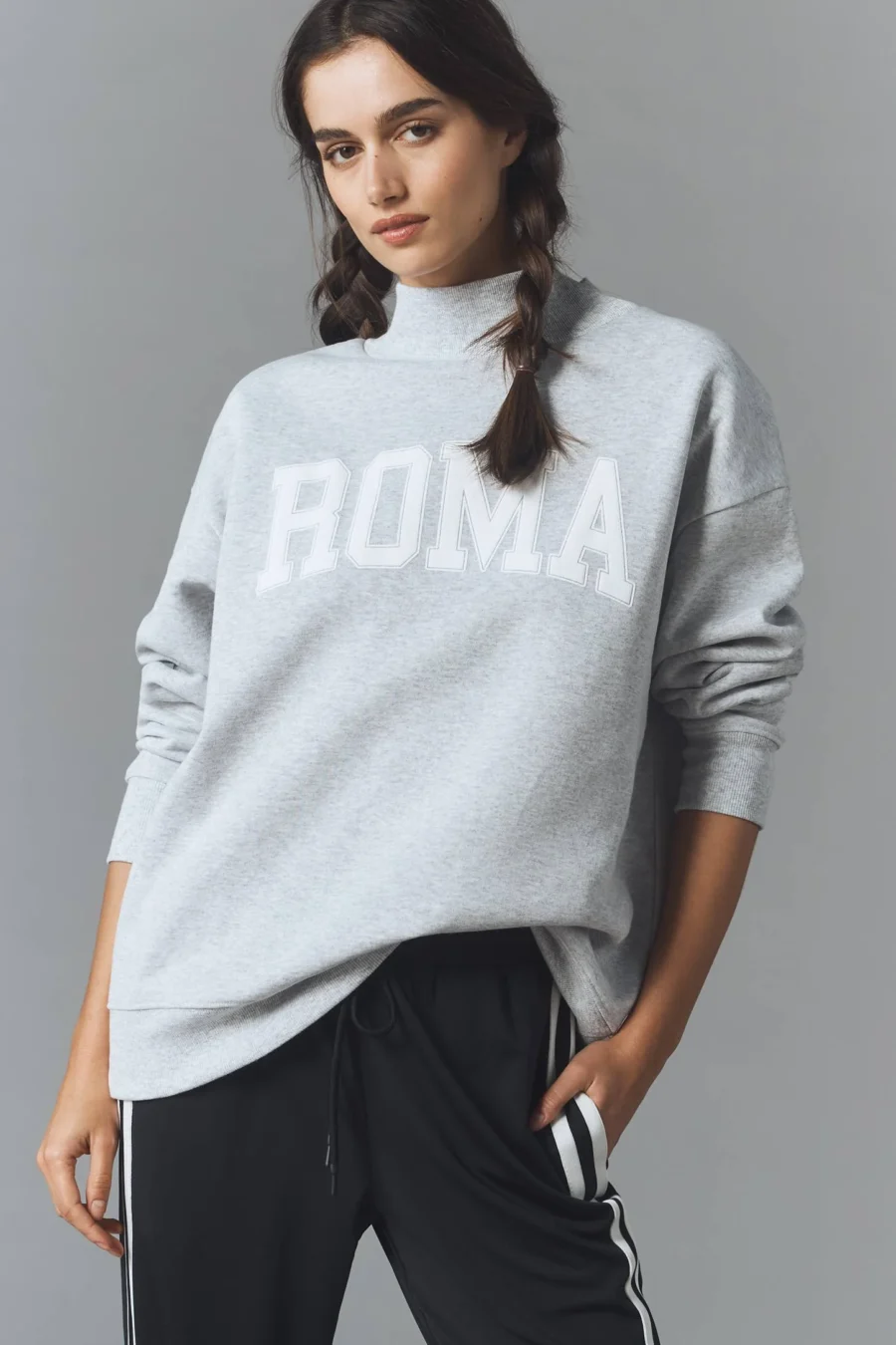 BY SOHO MOCK-NECK CITY SWEATSHIRT