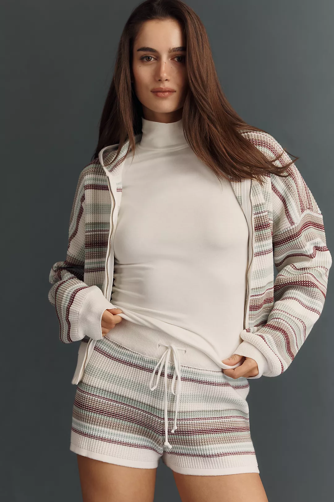 DAILY PRACTICE ZIP-UP CARDIGAN HOODIE MATCHING 2 PIECE SET