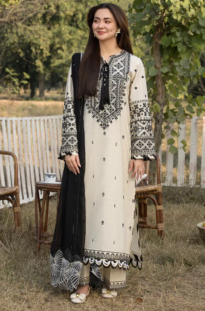 ALLYS 3PC LAWN EMBROIDERED SUIT