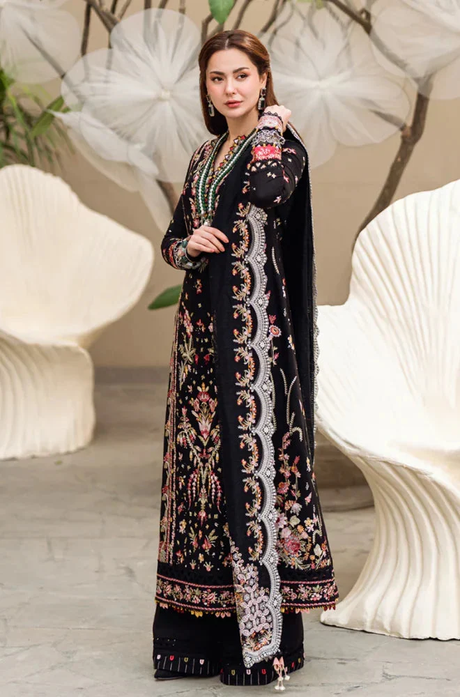 QALAMKAR 3PC LAWN EMBROIDERED SUIT