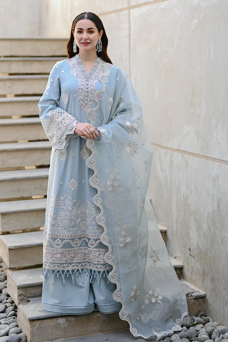 QALAMKAR 3PC LAWN EMBROIDERED SUIT