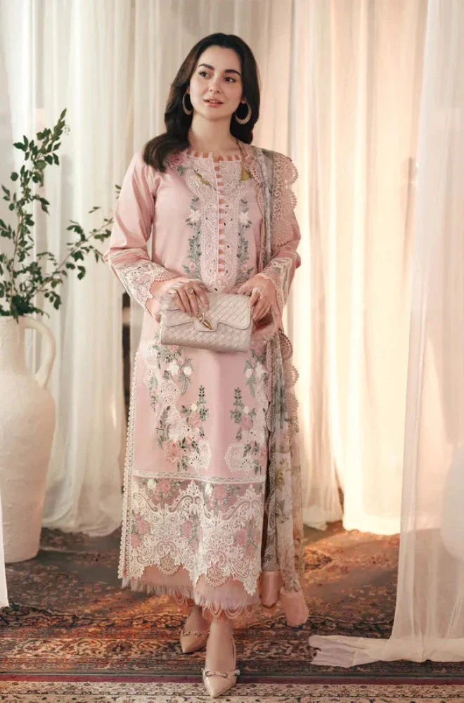 3PC LAWN CHICKENKARI EMBROIDERED SUIT
