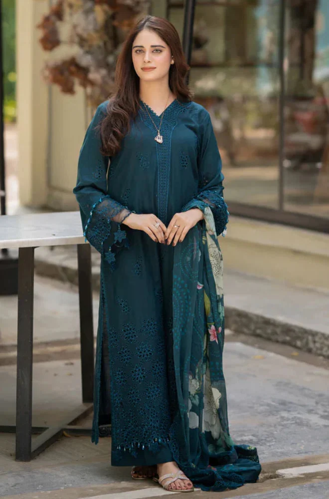 BAREEZE 3PC LAWN EMBROIDERED SUIT