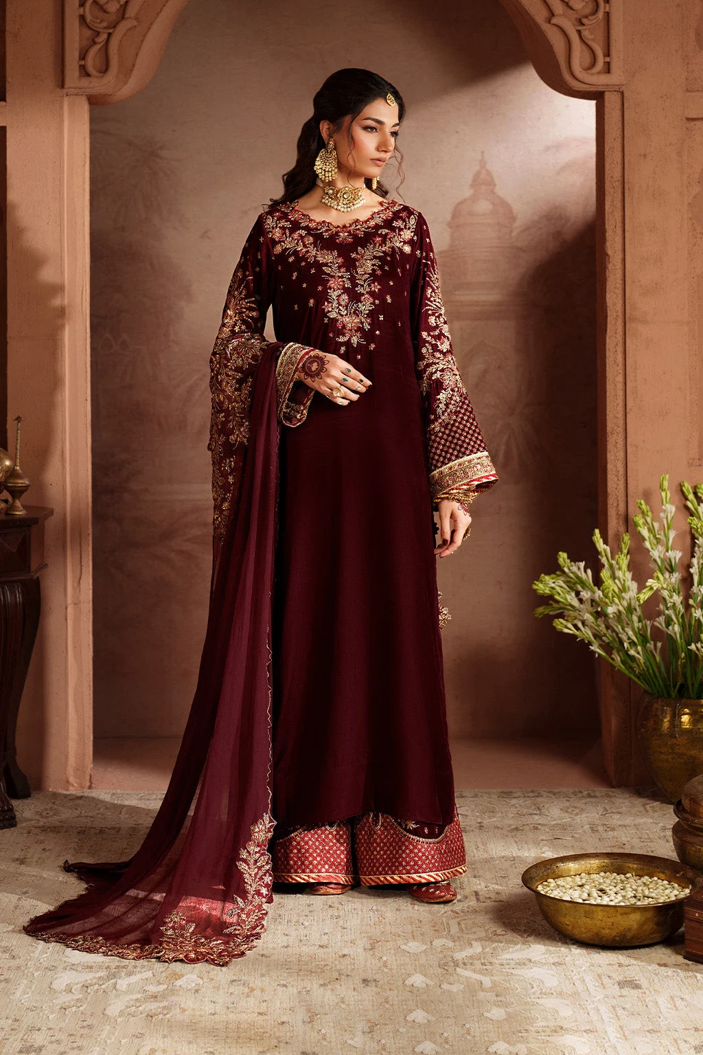 Embroidered Velvet