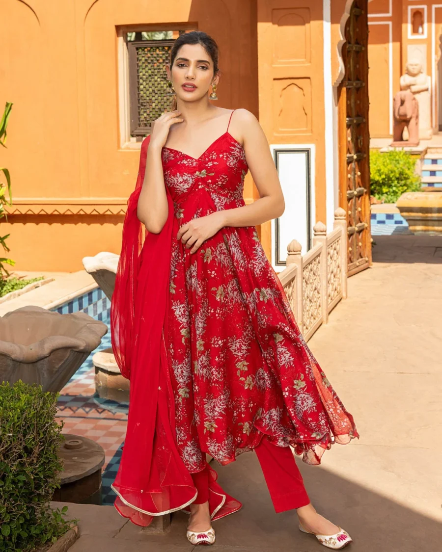 DAHR CHANDERI SUIT SET