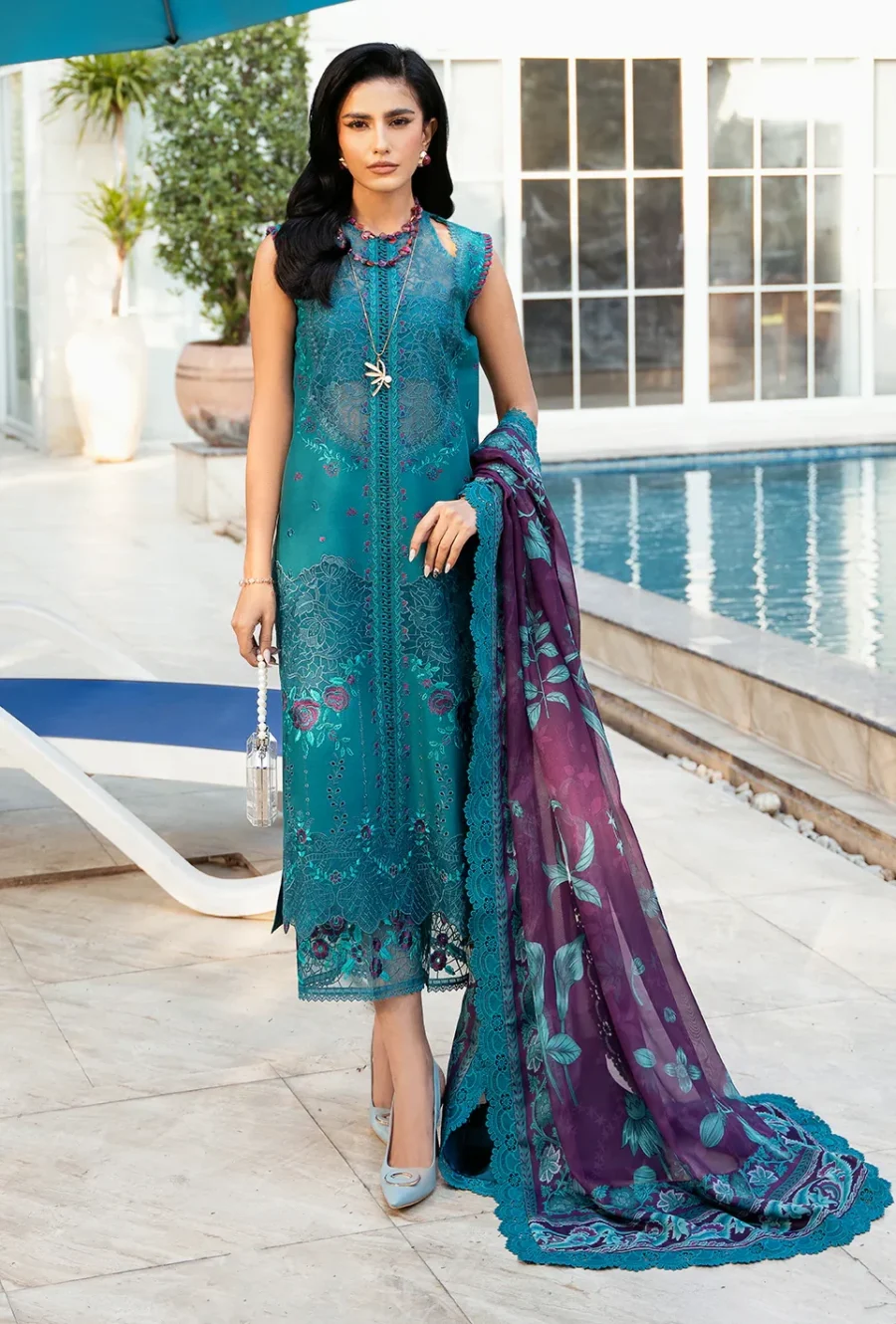 Bin Ilyas Luxury Lawn Embroidered stitched Collection 