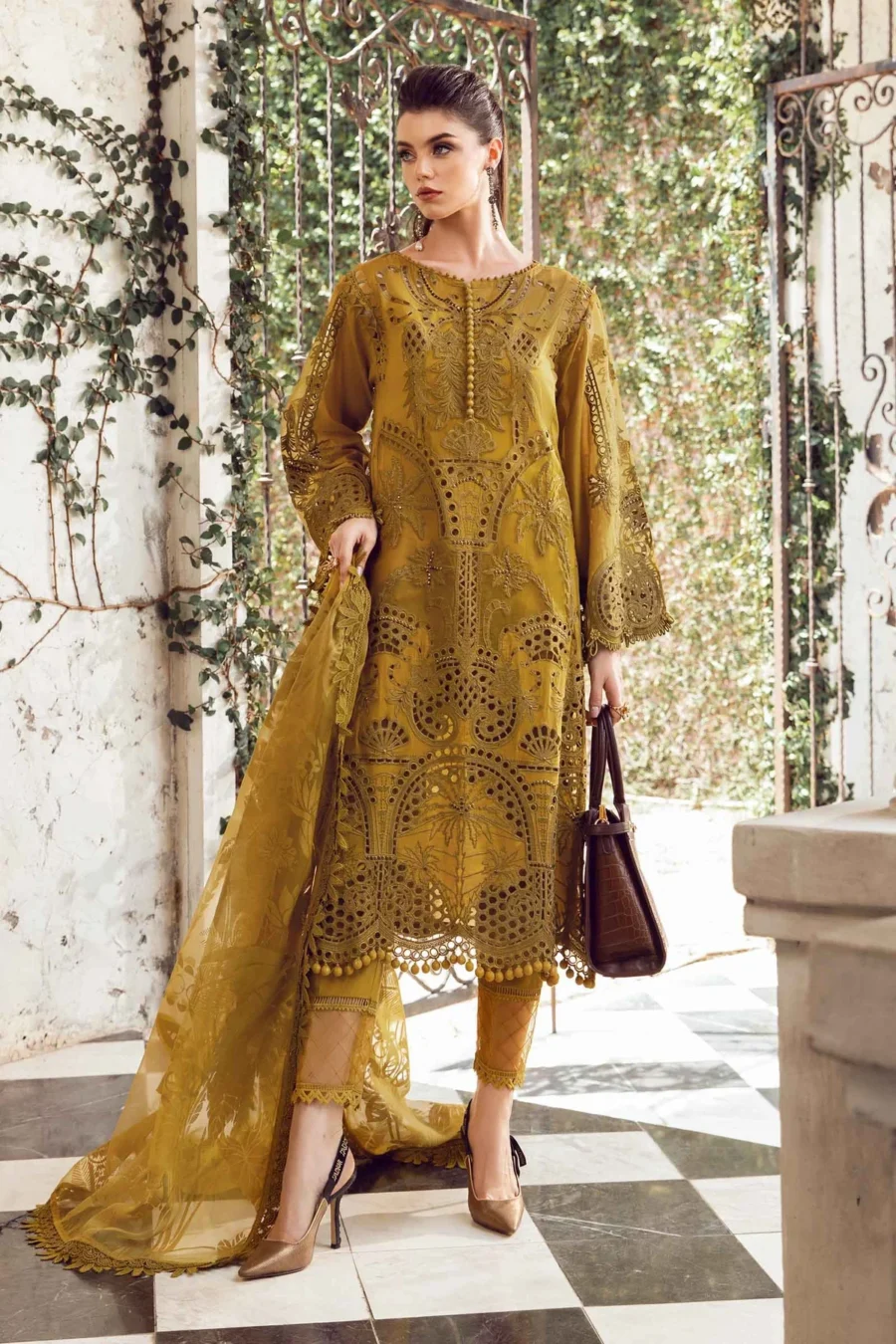 Maria.B Eid Collection Luxury Embroidered Lawn stitched Eid Lawn 08