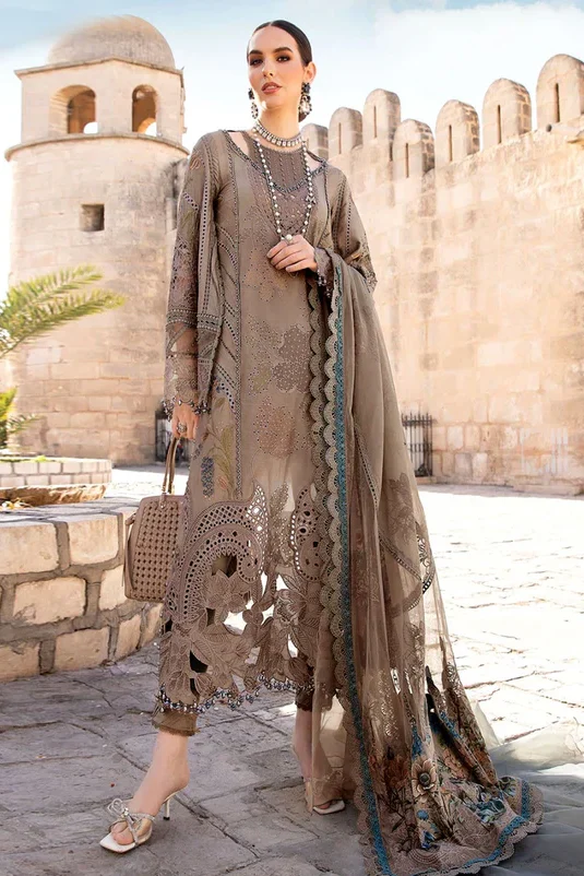 Maria.B Luxury Lawn Embroidred Collection 3 Pc stitched